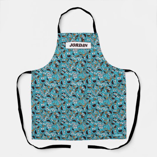 Cookie Monster | Nom Nom Nom Muster Schürze (Vorderseite)