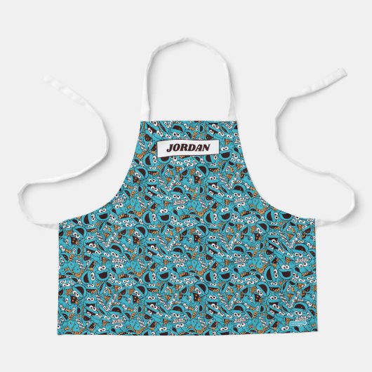 Cookie Monster | Nom Nom Nom Muster Schürze (Vorderseite)