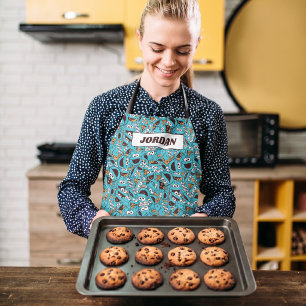Cookie Monster Nom Nom Nom Muster Schürze