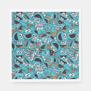Cookie Monster   Nom Nom Nom Muster Serviette