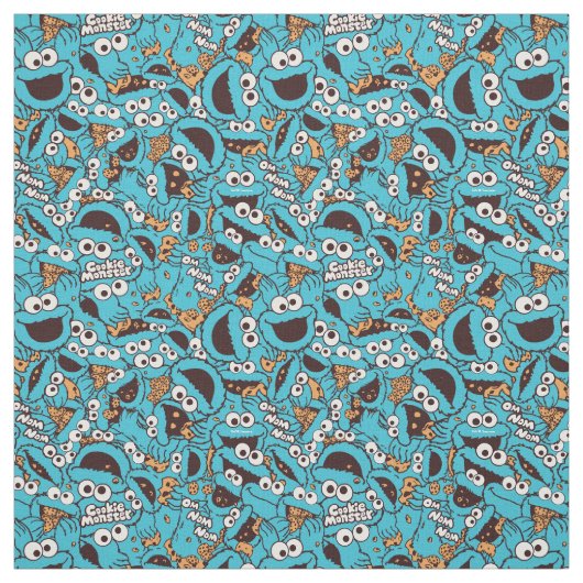Cookie Monster | Nom Nom Nom Muster Stoff (Muster)