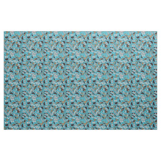 Cookie Monster | Nom Nom Nom Muster Stoff (Fat Quarter (45,7 x 55,9 cm))