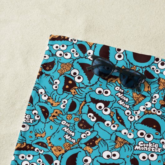 Cookie Monster | Nom Nom Nom Muster Strandtuch (Beispiel)
