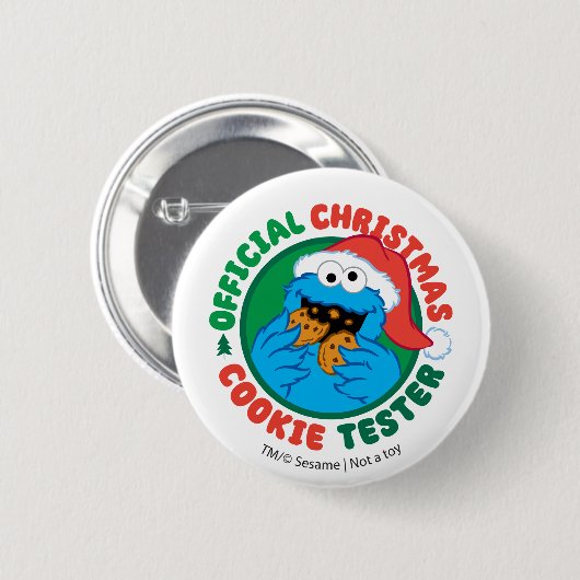 Cookie Monster | Offizieller Weihnachtskochtest Button (Vorne & Hinten)