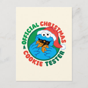 Cookie Monster   Offizieller Weihnachtskochtest Postkarte