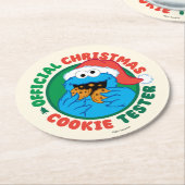 Cookie Monster | Offizieller Weihnachtskochtest Runder Pappuntersetzer (Angewinkelt)