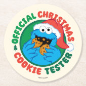 Cookie Monster | Offizieller Weihnachtskochtest Runder Pappuntersetzer (Vorderseite)