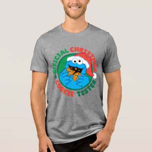 Cookie Monster Offizieller Weihnachtskochtest Tri-Blend Shirt