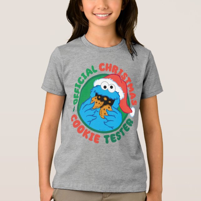 Cookie Monster | Offizieller Weihnachtskochtest Tri-Blend Shirt (Vorderseite)