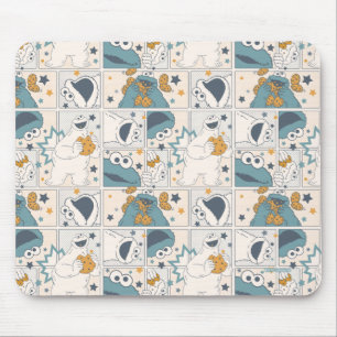 Cookie Monster   Om Nom Nom Comic Pattern Mousepad