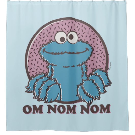Cookie Monster | Om Nom Nom Duschvorhang (Vorderseite)