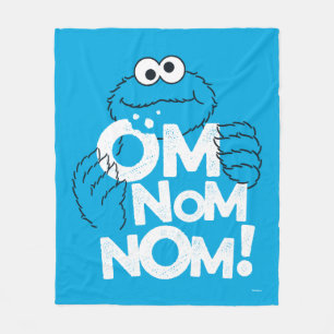 Cookie Monster Om Nom Nom! Fleecedecke