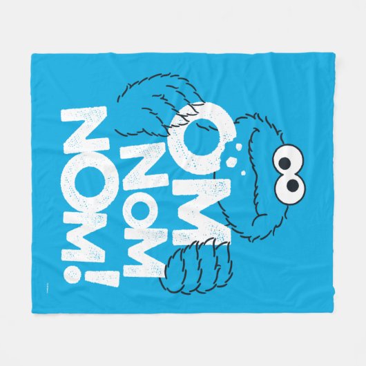 Cookie Monster | Om Nom Nom! Fleecedecke (Vorderseite (Horizontal))