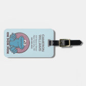 Cookie Monster | Om Nom Nom Gepäckanhänger (Vorderseite horizontal)