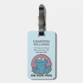 Cookie Monster | Om Nom Nom Gepäckanhänger (Rückseite vertikal)
