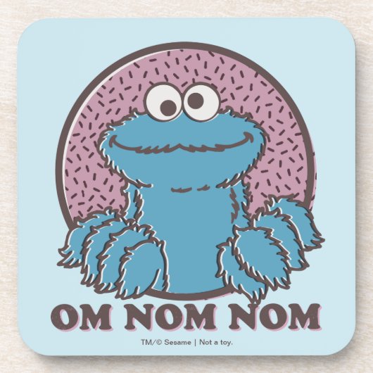 Cookie Monster | Om Nom Nom Getränkeuntersetzer (Vorderseite)