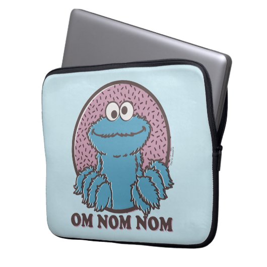 Cookie Monster | Om Nom Nom Laptopschutzhülle (Vorderseite Links)