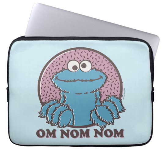 Cookie Monster | Om Nom Nom Laptopschutzhülle (Vorderseite)