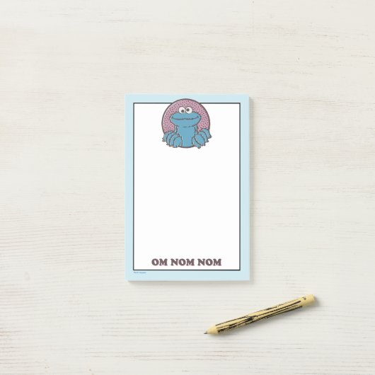 Cookie Monster | Om Nom Nom Post-it Klebezettel (Auf Schreibtisch)