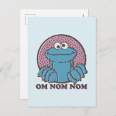 Cookie Monster | Om Nom Nom Postkarte (Vorne/Hinten)