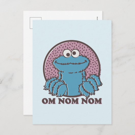 Cookie Monster | Om Nom Nom Postkarte (Vorne/Hinten)