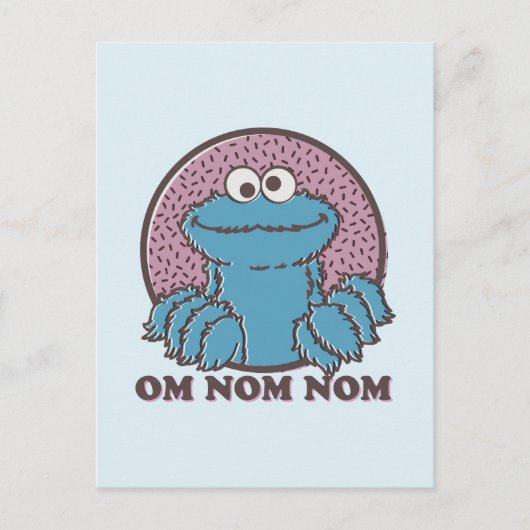 Cookie Monster | Om Nom Nom Postkarte (Vorderseite)