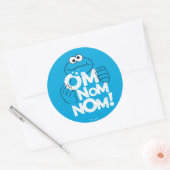 Cookie-Monster | Om Nom Nom! Runder Aufkleber (Umschlag)