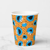 Cookie Monster on Cookie Pattern Pappbecher (Vorderseite)