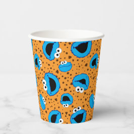 Cookie Monster on Cookie Pattern Pappbecher