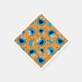 Cookie Monster on Cookie Pattern Serviette (Ecke)