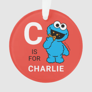 Cookie Monster Personalisierter Name mit Foto Ornament