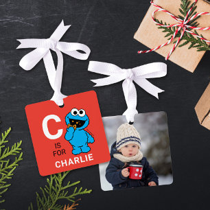 Cookie Monster   Personalisierter Name mit Foto Ornament Aus Metall
