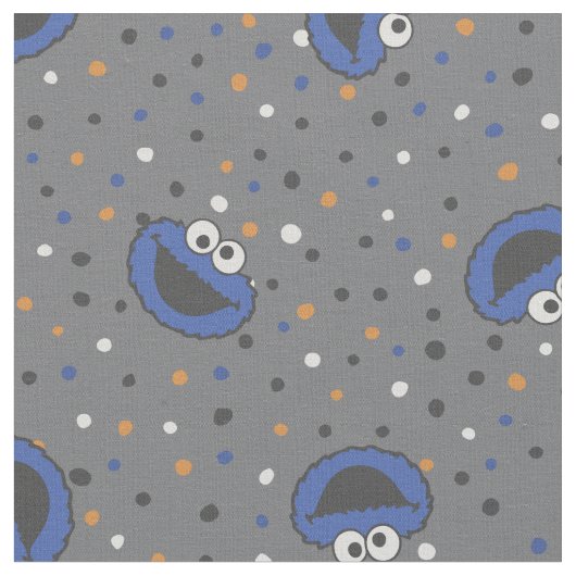 Cookie Monster | Polka-Dottern-Muster der 80er-Jah Stoff (Nahaufnahme)