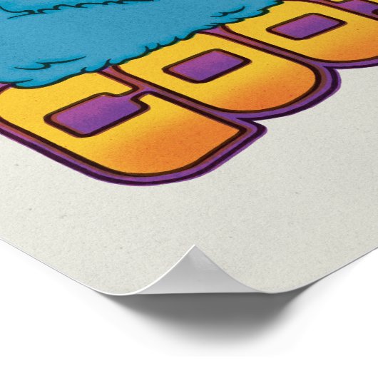 Cookie Monster | Psychedelisch Poster (Ecke)