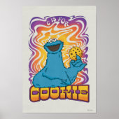 Cookie Monster | Psychedelisch Poster (Vorne)