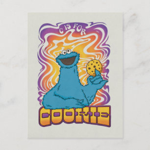 Cookie Monster   Psychedelisch Postkarte