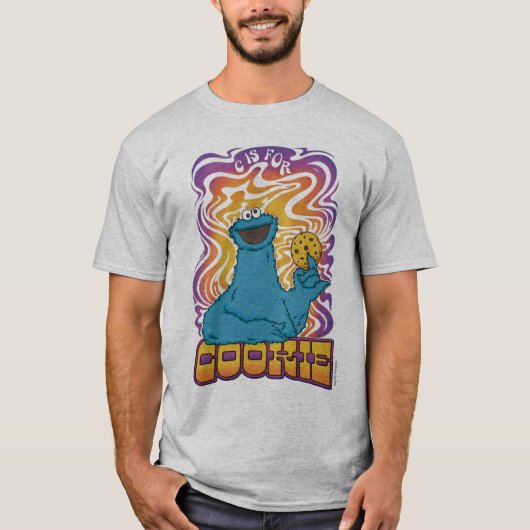 Cookie Monster | Psychedelisch T-Shirt (Vorderseite)