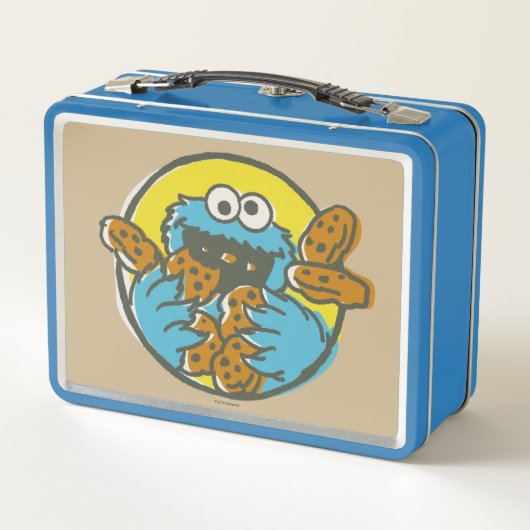 Cookie Monster Retro Metall Lunch Box (Rückseite)