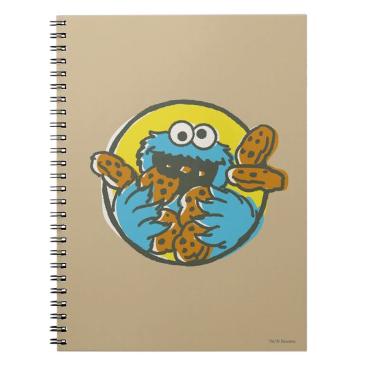 Cookie Monster Retro Notizblock (Vorderseite)