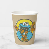 Cookie Monster Retro Pappbecher (Rückseite)