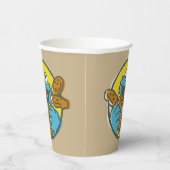 Cookie Monster Retro Pappbecher (Rechts)