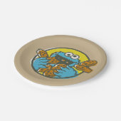 Cookie Monster Retro Pappteller (Schrägansicht)