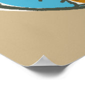 Cookie Monster Retro Poster (Ecke)