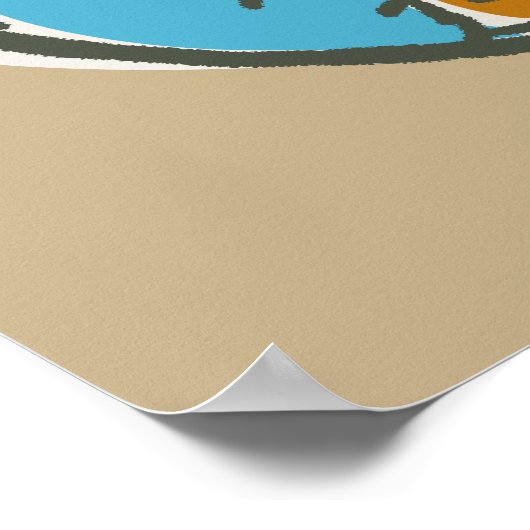 Cookie Monster Retro Poster (Ecke)