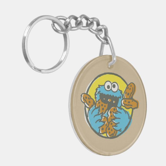Cookie Monster Retro Schlüsselanhänger (Vorderseite links)