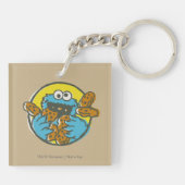 Cookie Monster Retro Schlüsselanhänger (Rückseite)