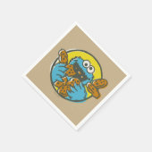 Cookie Monster Retro Serviette (Ecke)