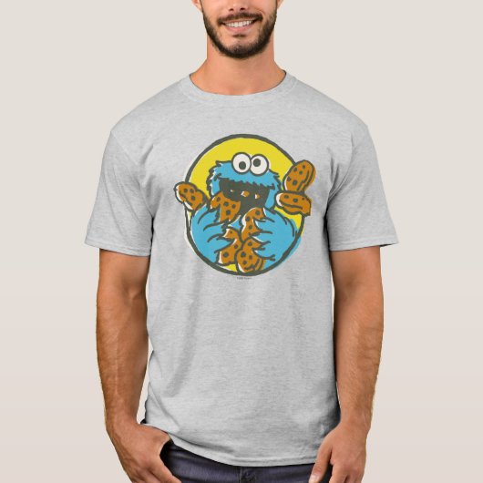 Cookie Monster Retro T-Shirt (Vorderseite)