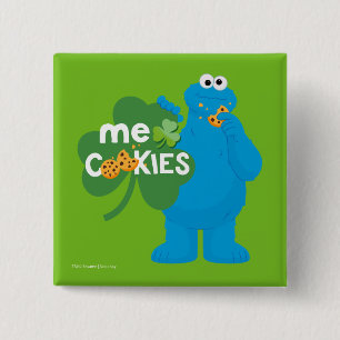 Cookie Monster Shamrock Liebe Button
