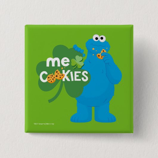 Cookie Monster | Shamrock Liebe Button (Vorderseite)